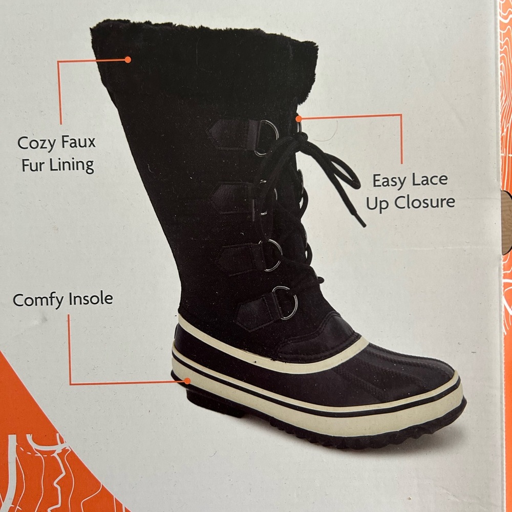 JBU Black and White Winter Boots